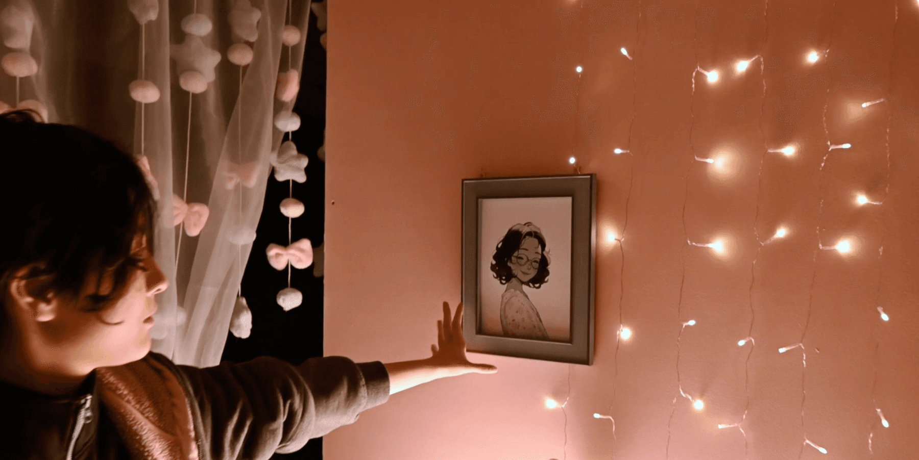 Light and portrait reveal inside Saya's Room