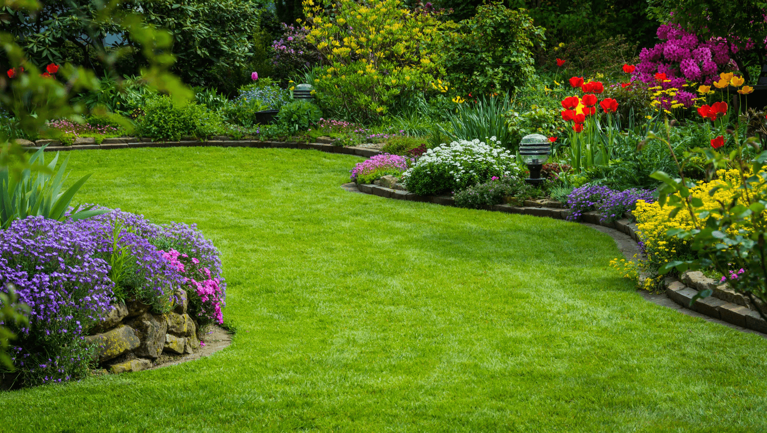 A maintained urban garden