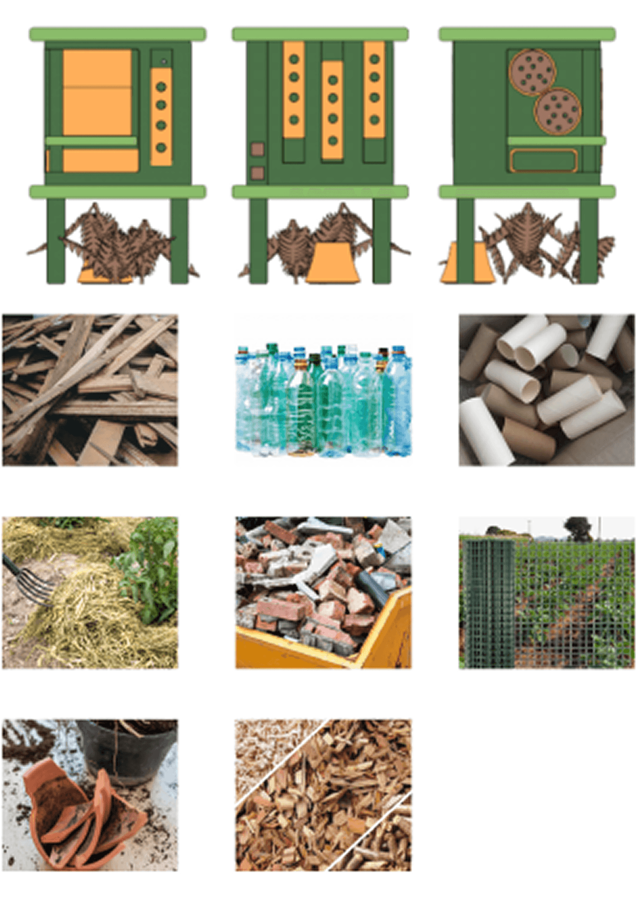 Habitat material studies and product elevations